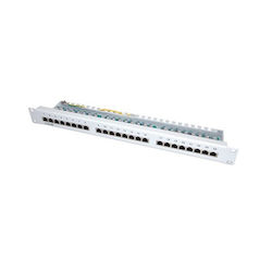 Patch Panel Roline 26.99.0329 19" Rack 24 Ports Shielded Cat 5e Class D Eia Tia 568b Light Gray Patch Panel Roline 26.99.0329 19" Rack 24 Ports Shielded Cat 5e Class D Eia Tia 568b Light Gray