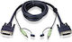 KVM кабел Aten 2L-7D02V от 1x DVI M 1x 3.5mm жак M към 1x DVI M 1x 3.5mm жак M 1.8m