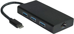 Roline Value Network Adapter 12.99.1109 From Usb Type C 3.1 To 10 100 1000 Rj-45 3x Usb 3.2 Black Roline Value Network Adapter 12.99.1109 From Usb Type C 3.1 To 10 100 1000 Rj-45 3x Usb 3.2 Black