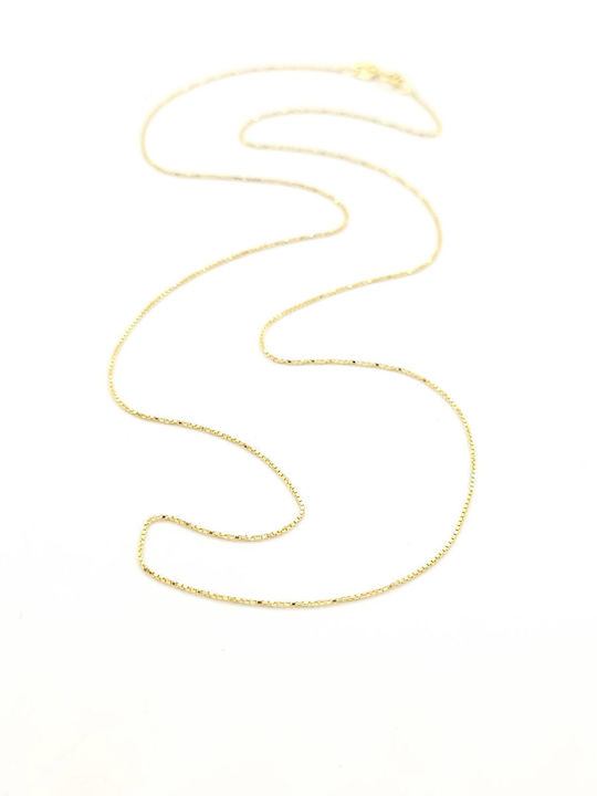 Gold Chain Neck 14K Thin Thickness 1mm and Length 45cm