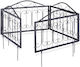 Țepușe Decorative pentru Grădină Metalice 4 Bucăți 47 X 56.5 X 1.5 Negru