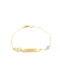 Kids Bracelet from Gold 9K with Evil Eye & Crown