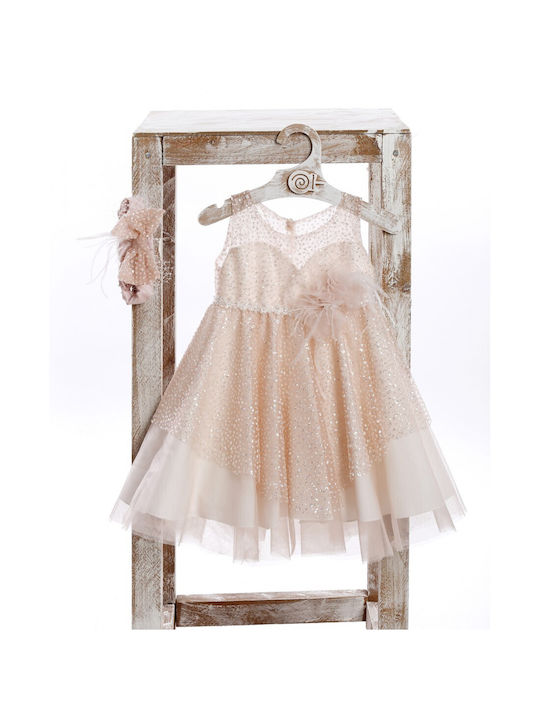 Lollipop Orange Taufkleid aus Tüll