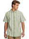 All Day Short-sleeved Shirt Striped Moss