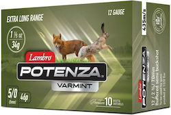 Lambro Φυσίγγια Lambro Potenza Varmint 5/0 46βολα 34gr 10τμχ Lambro Φυσίγγια Lambro Potenza Varmint 5/0 46βολα 34gr 10τμχ