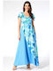 Maxi Damenkleid Hellblau
