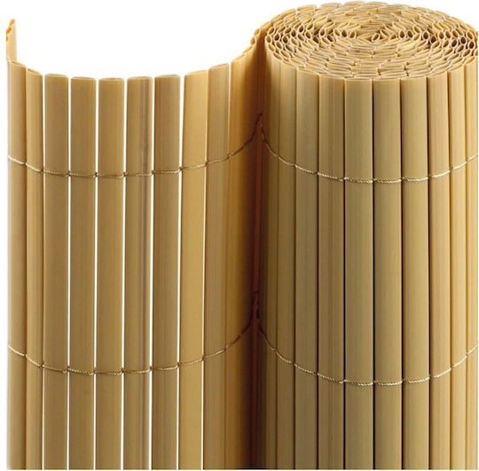 Klikareto Gard de Bambus Plastic cu Întregul Reed 1.5x3m