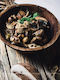 Nakaro Wood Wooden Salad Bowl Brown 25x25x8cm