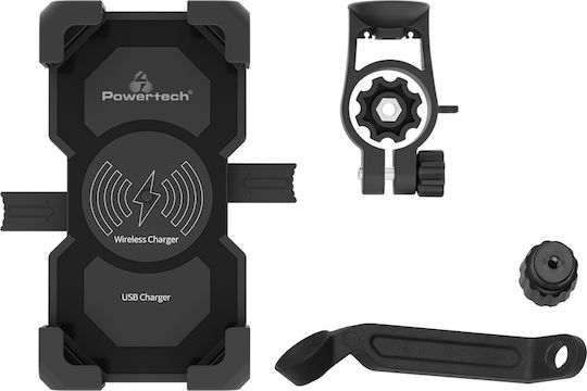 Powertech Halterung Telefon Motorrad mit verstellbarem Arm für Lenkrad