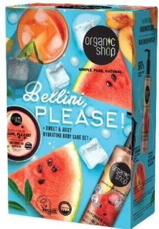 Natura Siberica Bellini Please! Σετ Περιποίησης για Ενυδάτωση & Καθαρισμό Σώματος Καρπούζι & Ροδάκινο 2τμχ
