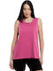 Women's Summer Blouse Cotton Sleeveless Mauve