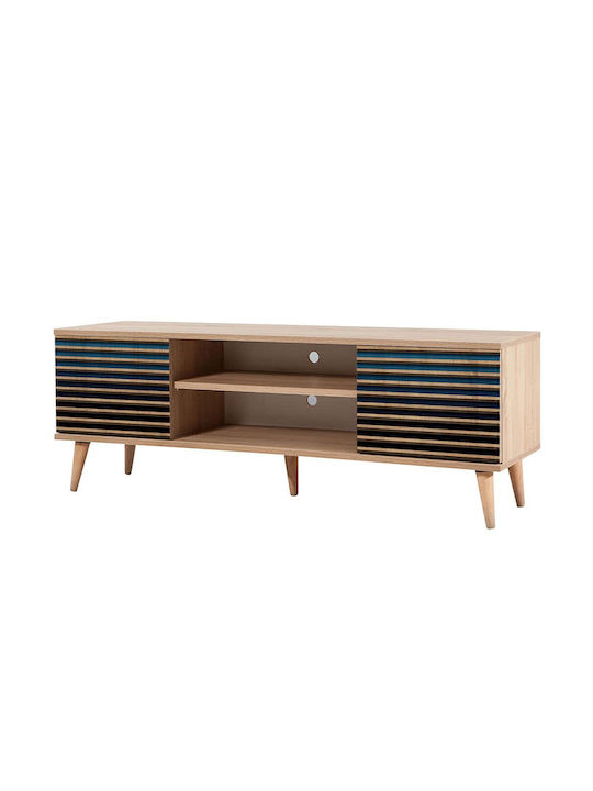 TV-Ständer Truva Eiche-Blau M140xT40xH50cm
