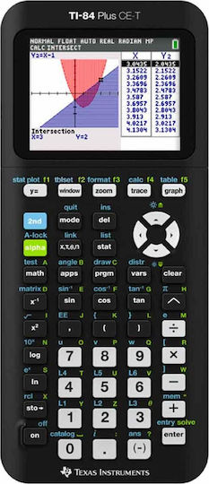 Texas Instruments Ti 84 Plus Ce-t Αριθμομηχανή Γραφημάτων σε Μαύρο Χρώμα