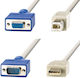 KVM кабел Roline 11.99.4692 Value HD15M+USB-A HD15F+USB-B 1.8 м