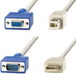 Kvm Cable Roline 11.99.4693 Value Hd15m+usb-a Hd15f+ Usb-b 3.0 M