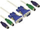 Vcom Ck501a 3m Cable From Vga + 2x Ps/2 M To Vga + 2x Ps/2 M Kvm Switch 3m
