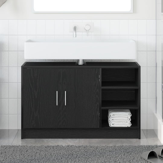 vidaXL Blat fără Lavoar L90xW29xH55cm Black Oak