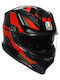 AGV K7 MPLK Taurax Black/Red Motorradhelm Volles Gesicht ECE 22.06 1450gr mit Pinlock und Sonnenblende