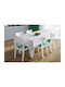 Tablecloth Stain Resistant Daisies 463 White-pink 140x180cm