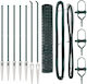 vidaXL Plasă de sârmă Sârmă ghimpată Galvanizat Verde 1.5x10m