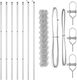 vidaXL Fencing Wire Fencing Galvanized Set Gray...
