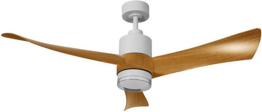 Primo Primo Deckenventilator 137.16cm mit Leuchte Braun / Weiß