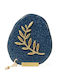 La Belle Maison Handmade Tabletop Lucky Charm Olive Branch Blue Ceramic 9x10cm 1pcs