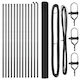 vidaXL Fence Poles Garden Fencing Material 1pcs Gray