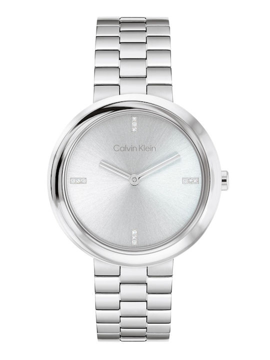 Calvin Klein Damen Uhr mit Silber Metallarmband 25100093 Skroutz