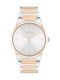 Calvin Klein Linear Elegance Ceas Dama 36mm Baterie Cu Brățară Argintie Din Oțel