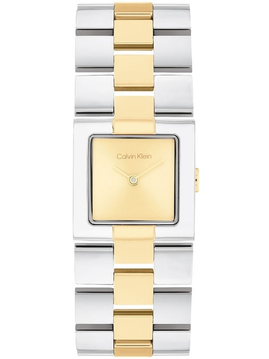 Calvin Klein Meridian Ρολόι Μπαταρίας με Μεταλλικό Μπρασελέ