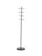 Bizzotto Metallic Coat Rack Black 35x35x181.5cm