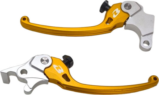 Racing Boy Set of Motorcycle Brake/Clutch Levers Adjustable for Sym VF 185 Gold 11860669