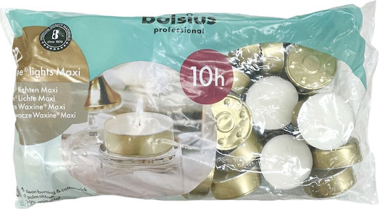 Bolsius Lumânări Mici Waxine Lights Aromatice În Culoare Aurie Până La 10 Ore De Ardere 50 Bucăți