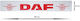 Apărătoare noroi Daf 240 cm x 35 cm alb cu logo roșu