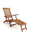 Deckchair Wooden Brown 148x57x89cm.