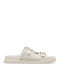 Sandale Casual Damă Flatforme Albe
