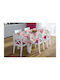 Τραπεζομάντηλο Αλέκιαστο Σετ 2τμχ Roses 465 Grey-pink 140x140εκ.