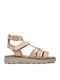 Women's Flat Sandals in Beige Color