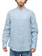 Long-sleeved Linen Shirt Sky Blue