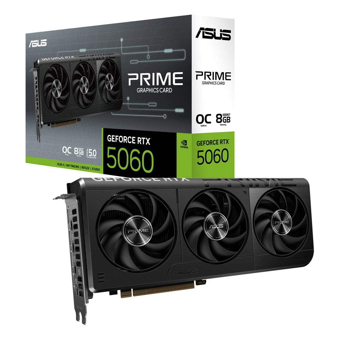 Asus GeForce RTX 5060 8GB GDDR7 Prime OC Κάρτα Γραφικών