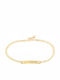 Senzio Belibasakis Kids Bracelet ID from Gold 14K with Stones