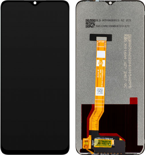 Madrid Papel Ersatzbildschirm für Mobiltelefone Oppo A17, A17k, A18 mit Touch-Mechanismus Schwarz