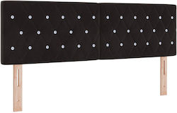 vidaXL Fabric Bed Headboard Black 80x88cm
