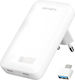 4Smarts Φορτιστής Χωρίς Καλώδιο GaN με 2 Θύρες USB-C 65W Power Delivery Λευκός (FlatPlug Slim)