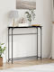 Console Table Wood & Metal Black L75xW19.5xH75cm