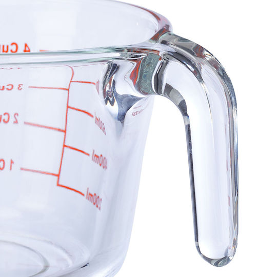 Relaxdays Glass Kitchen Measurer 1000ml 1pcs