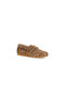 Leather Women's Loafers in Brown Color