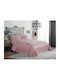 Tac Σετ Κουβερλί King Size από Πολυεστέρα Pink 250x260cm 3τμχ