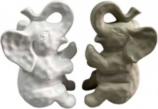 Karvounis Set of Decorative Elephants made of Ceramic 2pcs